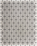 Nourison Essentials Outdoor Ivory Black 5' x 7' Area Rug, Easy Cleaning, Non Shedding, Bed Room, Living Room, Dining Room, Deck, Backyard, Patio (5x7)