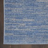 Nourison Essentials Indoor/Outdoor Blue/Grey 2'2" x 12' Area Rug, Easy Cleaning, Non Shedding, Bed Room, Living Room, Dining Room, Backyard, Deck, Patio (2x12)
