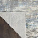 Nourison Solace Modern Abstract Ivory/Grey/Blue 5'3" x 7'3" Area Rug, Easy Cleaning, Non Shedding, Bed Room, Living Room, Dining Room, Kitchen, (5' x 7')