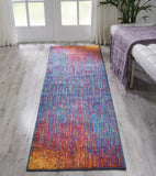 Nourison Passion Abstract Multicolor 2'2" x 10' Area -rug, Easy -cleaning, Non Shedding, Bed Room, Living Room, Dining Room, Kitchen (2x10)