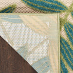 Nourison Aloha Indoor/Outdoor Green Multicolor 2' x 6' Area Rug, Easy Cleaning, Non Shedding, Bed Room, Living Room, Dining Room, Backyard, Patio, Deck (2x6)