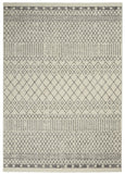Nourison Passion Bohemian Ivory/Grey 5'3" x Round Area -Rug, Easy -Cleaning, Non Shedding, Bed Room, Living Room, Dining Room, Kitchen (5 Round)