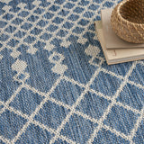 Nourison Positano Navy Blue 5' x 7' Area Rug, Indoor/Outdoor, Easy Cleaning, Non Shedding, Bedroom, Living Room, Dining Room, Deck, Backyard, Patio