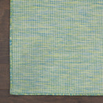 Nourison Positano Indoor/Outdoor Blue/Green 7' x 10' Area Rug, Easy Cleaning, Non Shedding, Bed Room, Living Room, Dining Room, Backyard, Deck, Patio (7x10)