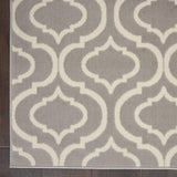 Nourison Jubilant Trellis Grey 5'3" x 7'3" Area -Rug, Easy -Cleaning, Non Shedding, Bed Room, Living Room, Dining Room, Kitchen (5x7)