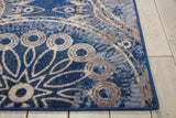 Nourison Somerset Geometric Denim 2' x 5'9" Area Rug, Easy Clean, Non Shedding, Bed Room, Living Room, Dining Room, Kitchen (2x6)