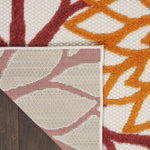 Nourison Aloha 6' Runner Red Multicolored Fabric Tropical Area Rug (6' Runner)