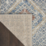 Nourison Concerto Vintage Blue/Ivory 2'2" x 7'6" Area -Rug, Easy -Cleaning, Non Shedding, Bed Room, Living Room, Dining Room, Kitchen (2x8)