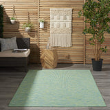 Nourison Positano 4' x 6' Blue Green Fabric Modern Area Rug (4' x 6')