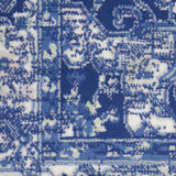 Nourison Whimsicle Traditional Navy 2' x 6' Area Rug, Easy Cleaning, Non Shedding, Bed Room, Living Room, Dining Room, Kitchen (2x6)