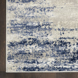 Nourison Cyrus Modern Ivory/Navy 2'6" x 4' Area -Rug, Easy -Cleaning, Non Shedding, Bed Room, Living Room, Dining Room, Kitchen (3x4)
