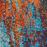 Nourison Celestial Red/Blue Atlantic 2'2" x 3'9" Area Rug, Contemporary, Abstract, Easy Cleaning, Non Shedding, Bed Room, Living Room, Dining Room, Kitchen, (2' x 4')