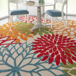 Nourison Aloha 7' x 10' Fabric Indoor/Outdoor Rug in Green/Multi-Color