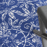 Nourison Whimsicle Floral Navy 5' x Round Area Rug, Easy Cleaning, Non Shedding, Bed Room, Living Room, Dining Room, Kitchen (5 Round)