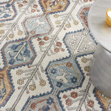 Nourison Concerto Bohemian Ivory/Multi 3'9" x 5'9" Area -Rug, Easy -Cleaning, Non Shedding, Bed Room, Living Room, Dining Room, Kitchen (4x6)