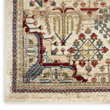 Nourison Revel Floral Ivory 4' x 6' Area -Rug, Easy -Cleaning, Non Shedding, Bed Room, Living Room, Dining Room, Kitchen (4x6)