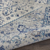 Nourison Home Tranquil TRA06, 2' x 4', Ivory/Light Blue