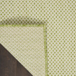 Nourison Courtyard Indoor/Outdoor Ivory Green 3' x 5' Area -Rug, Easy -Cleaning, Non Shedding, Bed Room, Living Room, Dining Room, Kitchen (3x5)