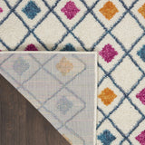 Nourison Passion Bohemian Ivory/Multi 5'3" x 7'3" Area Rug, Easy Cleaning, Non Shedding, Bed Room, Living Room, Dining Room, Kitchen (5x7)