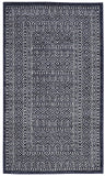Nourison Royal Moroccan Distressed Bohemian Navy/Grey 2'2" x 3'9" Area Rug (2'x4'), NAVGY