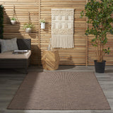 Nourison Positano Indoor-Outdoor Natural 4' x 6' Area Rug, Easy Cleaning, Non Shedding, Bed Room, Living Room, Dining Room, Backyard, Deck, Patio (4x6)