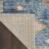 Nourison Concerto Moroccan Blue 2'2" x 10' Area -Rug, Easy -Cleaning, Non Shedding, Bed Room, Living Room, Dining Room, Kitchen (2x10)
