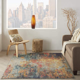 Nourison Celestial Multicolor 3'11" x 5'11" Area Rug, Abstract, Non Shedding, Easy Cleaning Bed Room, Living Room, Dining Room, Kitchen, (4' x 6')