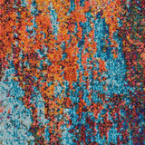 Nourison Celestial Red/Blue Atlantic 2'2" x 7'6" Area -Rug, Contemporary, Abstract, Easy -Cleaning, Non Shedding, Bed Room, Living Room, Dining Room, Kitchen, (8' x Runner)