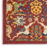 Nourison Allur Traditional Red Multicolor 5'3" x 7'3" Area -Rug, Easy -Cleaning, Non Shedding, Bed Room, Living Room, Dining Room, Kitchen (5x7)