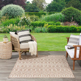 Nourison Positano Indoor/Outdoor Beige 5' x 7' Area Rug, Easy Cleaning, Non Shedding, Bed Room, Living Room, Dining Room, Deck, Backyard, Patio (5x7)