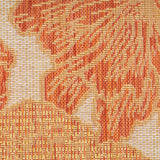 Nourison Garden Oasis Coral 6' x 9' Area Rug Easy Clean, Non Shedding, Bed Room, Living Room, Dining Room, Kitchen (6' x 9')