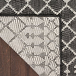 Nourison Positano Black 2' x 6' Area Rug Easy Clean, Non Shedding, Bed Room, Living Room, Dining Room, Kitchen (6' Runner)