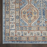 Nourison Concerto Bohemian Blue/Multi 3'9" x 5'9" Area -Rug, Easy -Cleaning, Non Shedding, Bed Room, Living Room, Dining Room, Kitchen (4x6)