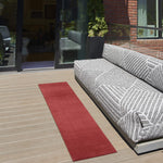 Nourison Essentials Indoor/Outdoor Brick Red 2'2'' x 10' Area-Rug, Easy-Cleaning, Non Shedding, Bed Room, Living Room, Dining Room, Backyard, Deck, Patio (2x10)
