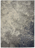 Nourison Passion Charcoal/Ivory 3'9'' x 5'9'' Area-Rug, Modern, Abstract, Easy-Cleaning, Non Shedding, Bed Room, Living Room, Dining Room, Kitchen, (4' x 6')