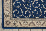 Nourison Somerset Traditional Navy 2' x 5'9" Area-Rug, Easy-Cleaning, Non Shedding, Bed Room, Living Room, Dining Room, Kitchen (2x6)