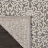 Nourison Jubilant Ivory Grey 2' x 6' Area Rug Easy Clean, Non Shedding, Bed Room, Living Room, Dining Room, Kitchen (6' Runner)
