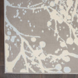 Nourison Jubilant Abstract Grey 5'3" x 7'3" Area Rug, Easy Cleaning, Non Shedding, Bed Room, Living Room, Dining Room, Kitchen (5x7)