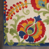 Nourison Aloha Indoor/Outdoor Multicolor 2'8'' x 4' Area-Rug, Easy-Cleaning, Non Shedding, Bed Room, Living Room, Dining Room, Backyard, Deck, Patio (3x4)
