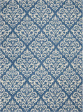 Nourison Grafix Vintage Blue 5'3'' x 7'3'' Area-Rug, Easy-Cleaning, Non Shedding, Bed Room, Living Room, Dining Room, Kitchen (5x7)