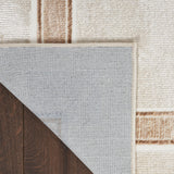 Nourison Glam Geometric Ivory Cream 3'11" x 5'11" Area -Rug, Easy -Cleaning, Non Shedding, Bed Room, Living Room, Dining Room, Kitchen (4x6)