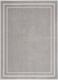 Nourison Essentials 4' x 6' Gray Ivory Fabric Contemporary Area Rug (4' x 6')