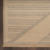 Nourison Washable Jute Geometric Natural Beige 3'11" x 5'11" Area Rug, Easy Clean, Non Shedding, Bed Room, Living Room, Dining Room, Kitchen (4x6)