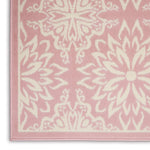 Nourison Jubilant Floral Ivory/Pink 3' x 5' Area-Rug, Easy-Cleaning, Non Shedding, Bed Room, Living Room, Dining Room, Kitchen (3x5)