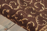 Nourison Somerset Floral Brown 2' x 2'9" Area -Rug, Easy -Cleaning, Non Shedding, Bed Room, Living Room, Dining Room, Kitchen (2x3)