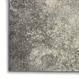 Nourison Passion Charcoal/Ivory 3'9'' x 5'9'' Area-Rug, Modern, Abstract, Easy-Cleaning, Non Shedding, Bed Room, Living Room, Dining Room, Kitchen, (4' x 6')