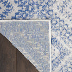 Nourison Whimsicle Tribal Ivory Blue 4' x 6' Area Rug, Easy Cleaning, Non Shedding, Bed Room, Living Room, Dining Room, Kitchen (4x6)