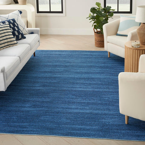 Nourison Washables Abstract Blue 5'2" x 7' Area Rug, Easy Clean, Non Shedding, Bed Room, Living Room, Dining Room, Kitchen (5x7)