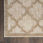 Nourison Easy Care Moroccan Natural Beige 5' x 7' Area Rug, Trellis, Easy Cleaning, Non Shedding, Bed Room, Living Room, Dining Room, Backyard, Deck, Patio (5x7)