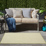 Nourison Courtyard Indoor/Outdoor Ivory Green 3' x 5' Area -Rug, Easy -Cleaning, Non Shedding, Bed Room, Living Room, Dining Room, Kitchen (3x5)